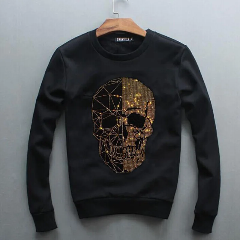 

Men Rhinestone pullover Sweatshirt Casual men drop shipping winter Men Pullover102