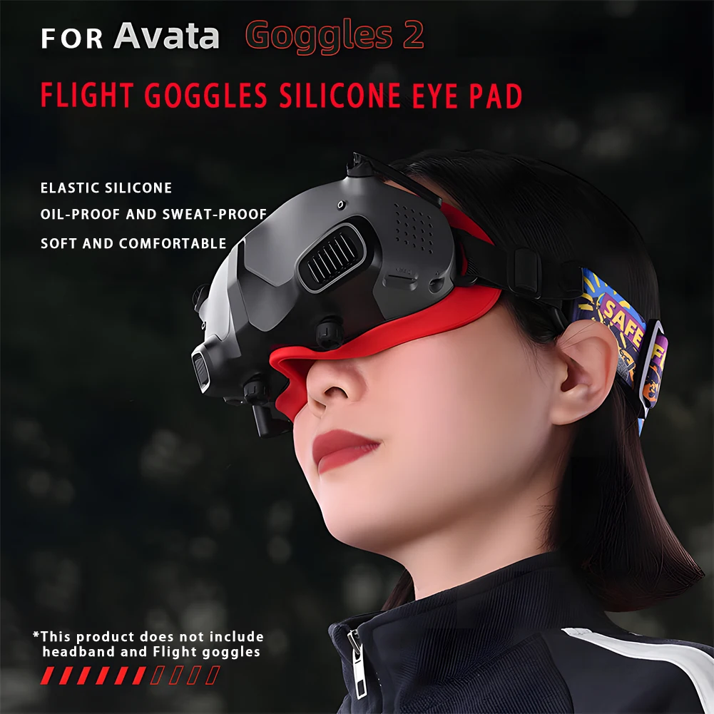 Silicone Eye Pad for DJI AVATA Goggles 2 Face Cushion Cover Sweat-Proof Washable Foam Padding for DJI Avata Combo Accessories