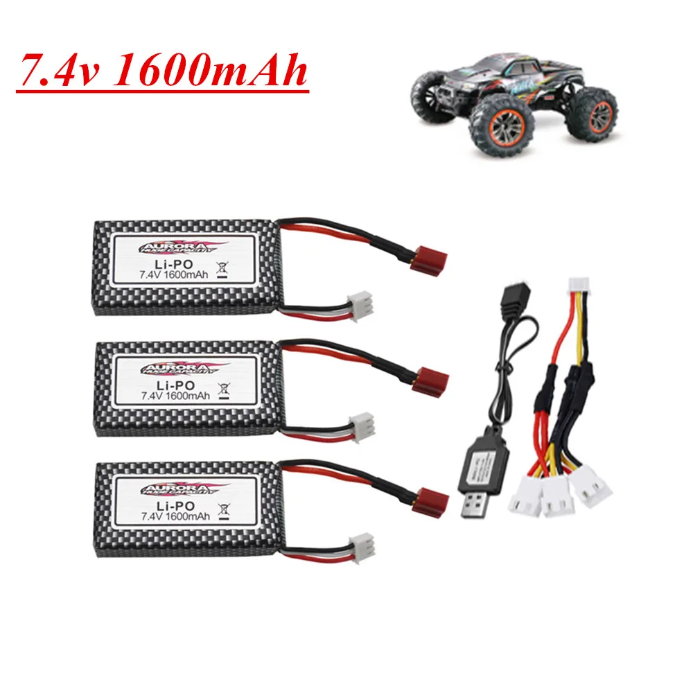 7,4 V 1600 mAh Lipo-Akku für XINLEHONG 9125 144001 RC-Spielzeug Auto-Ersatzteile 2S 7,4 V Batterien für 9125