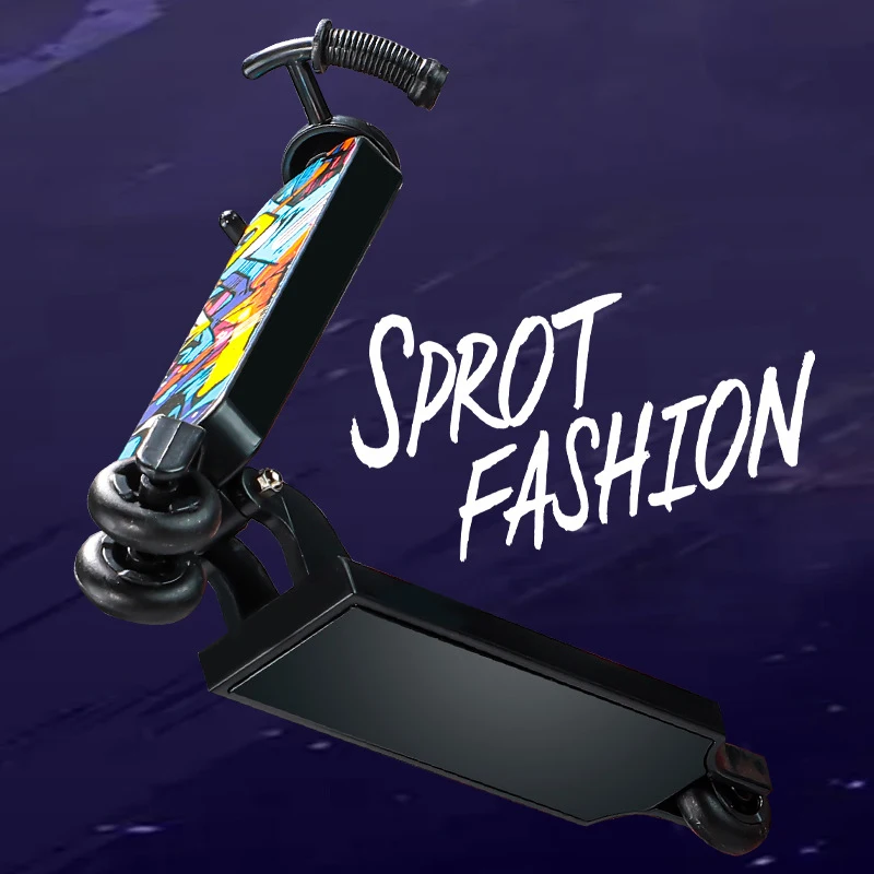 Scooter da dito Giocattoli interattivi da dito Kit skteboard da dito Mini scooter acrobatico Skateboard pieghevoli Giocattoli sportivi da dito Regalo per bambini