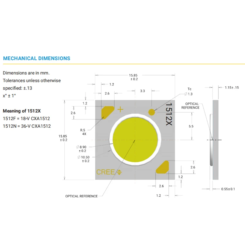 20pcs/lot CXA1512 36V 12-18W COB High Power Leds 2700K/3000K/3500K/4000K/4500K/5000K/5700K/6500K