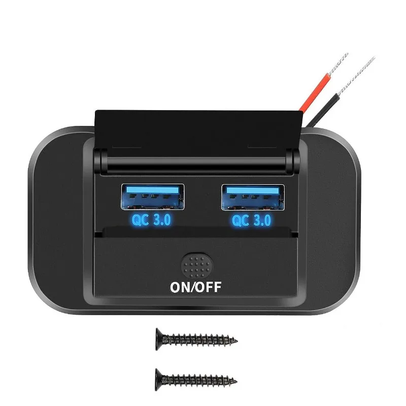 شاحن حافلة USB مزدوج، شاحن سريع شديد التحمل للمدرب والمركبات الترفيهية #5