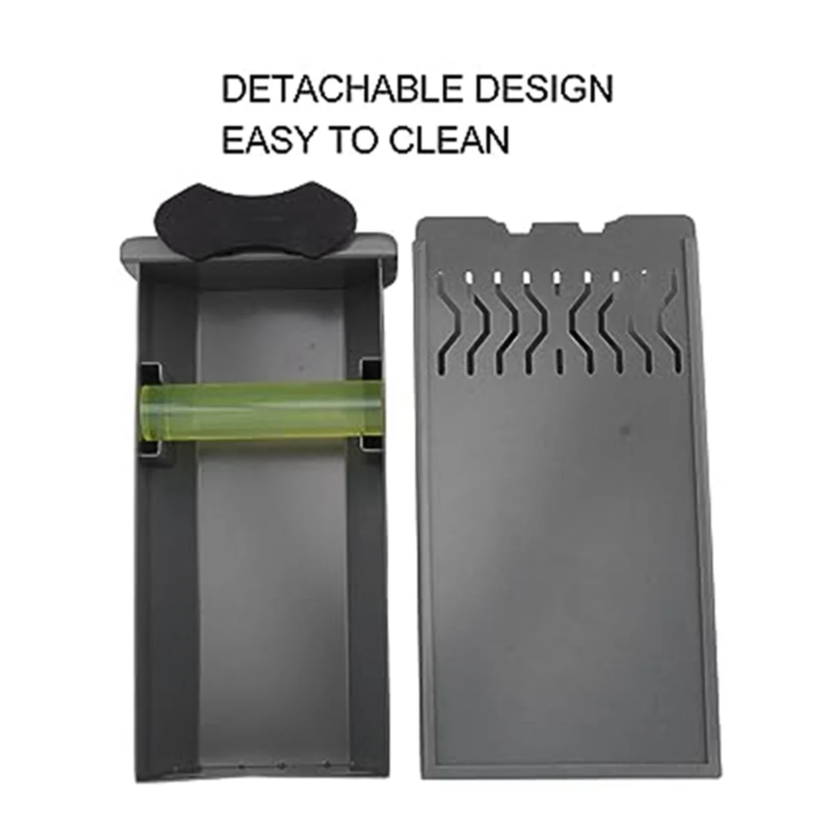 Drawer-Type Dregs Box Coffee Machine Storage Waste Powder Dregs Box Thickened Dregs Box for Bar Counter(Gray)