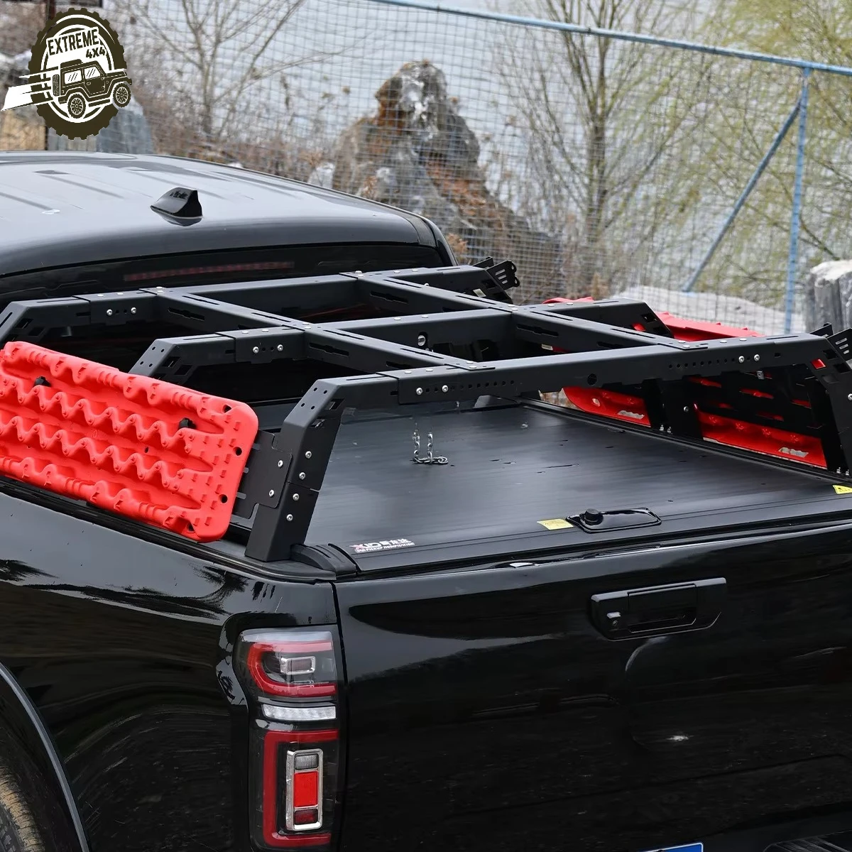 

Pickup Truck Roll Bar With Storage Box Loading Roll Cage + 130L Side Boxes*2--combined Version