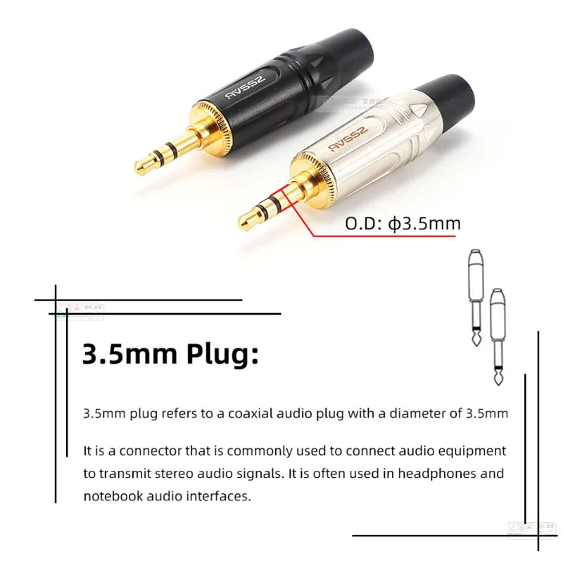 Gold-Plated 3.5mm Jack Plug Male/Female Connector Audio Amplifier Adapter 1/8