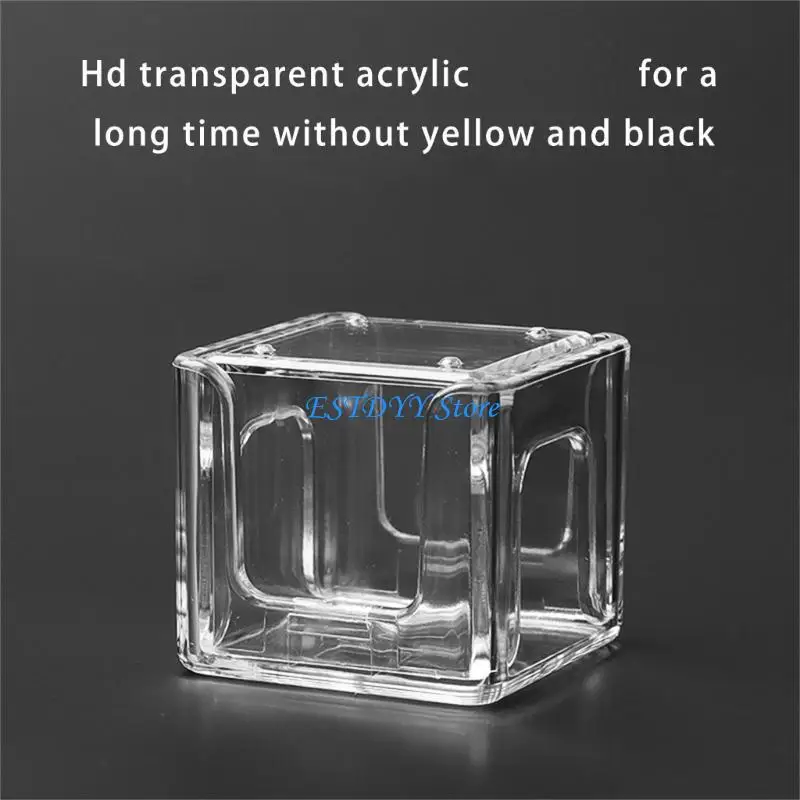 G6DE Portable Acrylic Billiard Chalk Powder Box Pool Chalk Cube Chalk Storage Holder