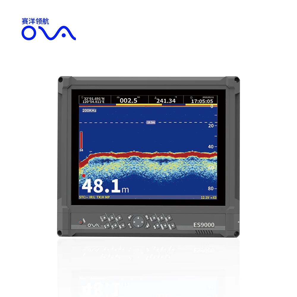 GPS and Depth Finders Water Depth Measuring Instrument Sea Floor Echo Sounder for Marine Supplies