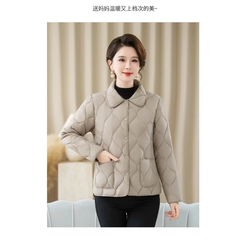 

New Autumn and Winter Women's Spliced Lapel Button Pocket Fashion Solid Color Versatile Casual Long Sleeve Parkas