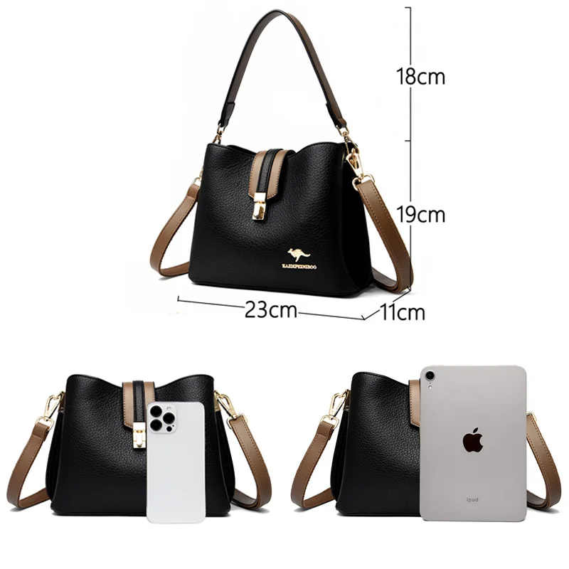 Women Bags Designer Handbags Casual Leather Cowhide High Capacity Shoulder Crossbody Bags for Women 2022 The New Luxury Handbags