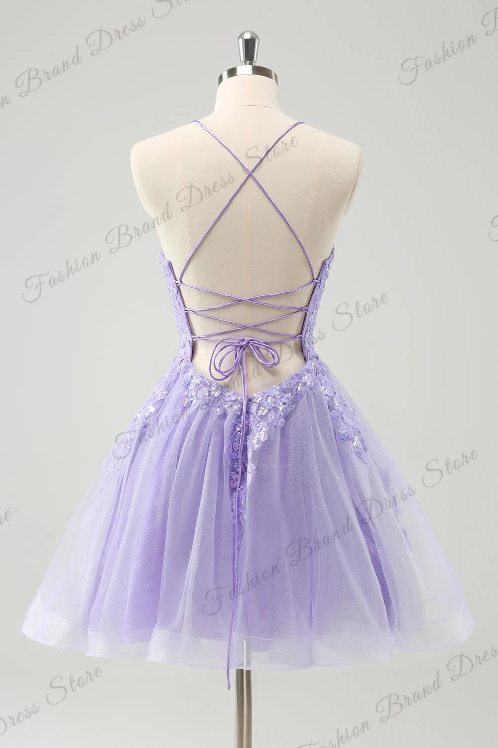 Tulle Spaghetti Straps Strapless Homecoming Dresses Sheer Corset Lace Appliques Formal Prom Gowns A-line Short Graduation Gowns