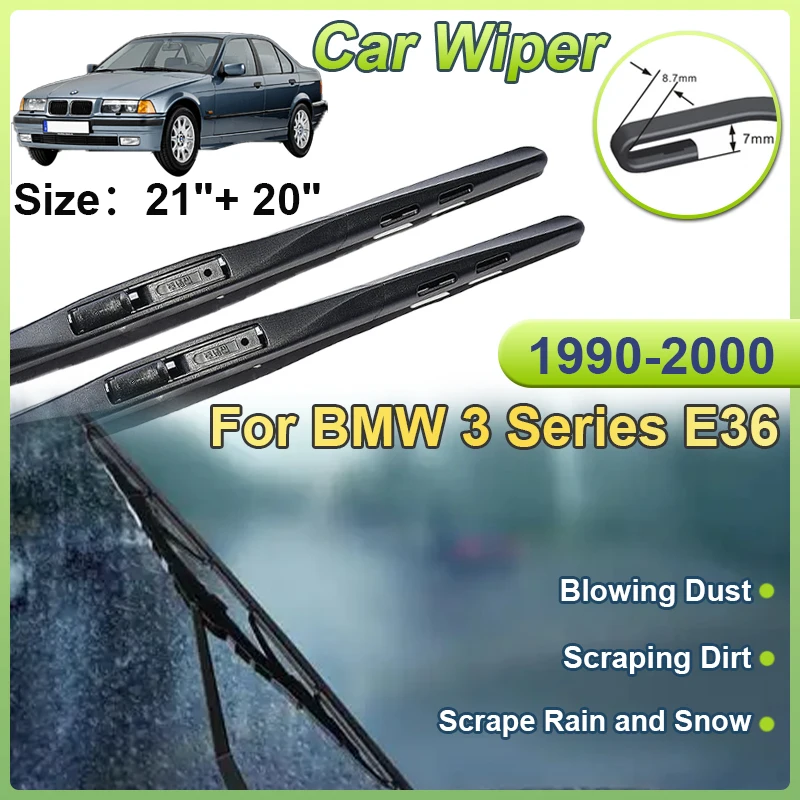 

For BMW 3 Series E36 1990~2000 1999 Car Wiper Blades 316i 318i 318is 320i 323i 325i 328i 328tds 325td 325tds Auto Accessories