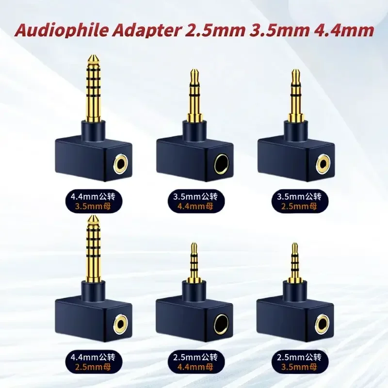 Audiophile Adapter 2.5mm 3.5mm 4.4mm Connector Male To Female Jack Converters 2.5 3.5 4.4 Audio Converter Consumer Electronics