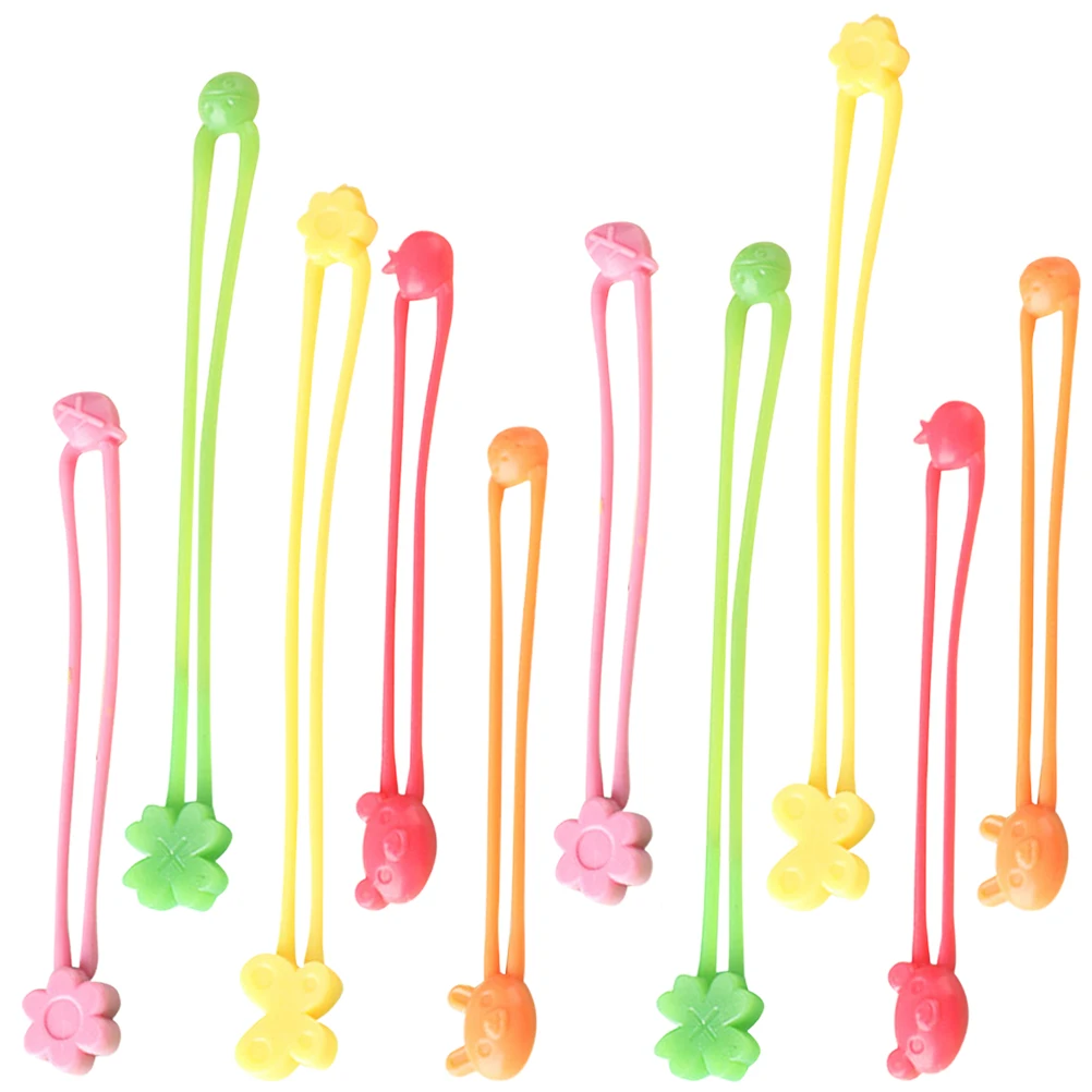 

10pcs Silicone Kitchen Bands Flexible Elastic Tie Up Small Bands Cord Vegetable Food Binding Rope Safe Practical Tool