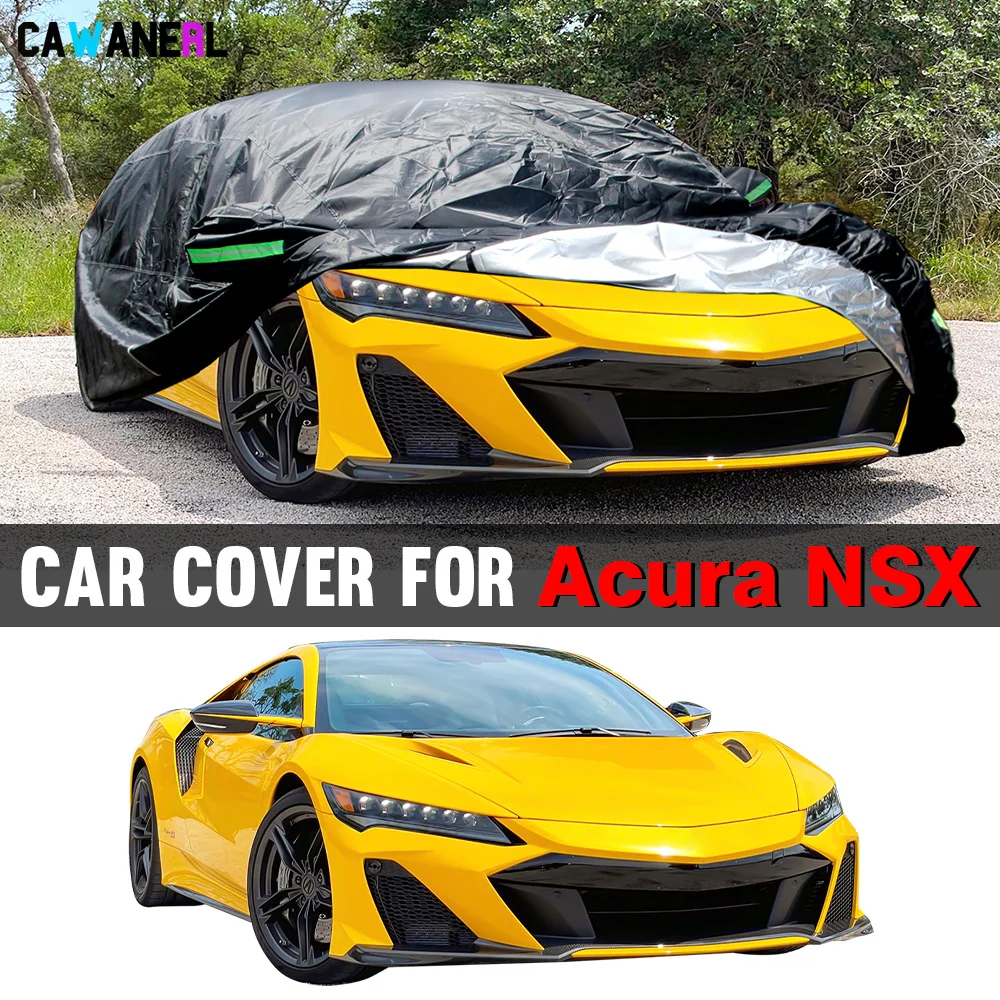 

Waterproof Black Car Cover For Acura NSX 1991-2025 Auto Outdoor Summer Sun Winter Rain Snow Ice Protection Cover Windproof