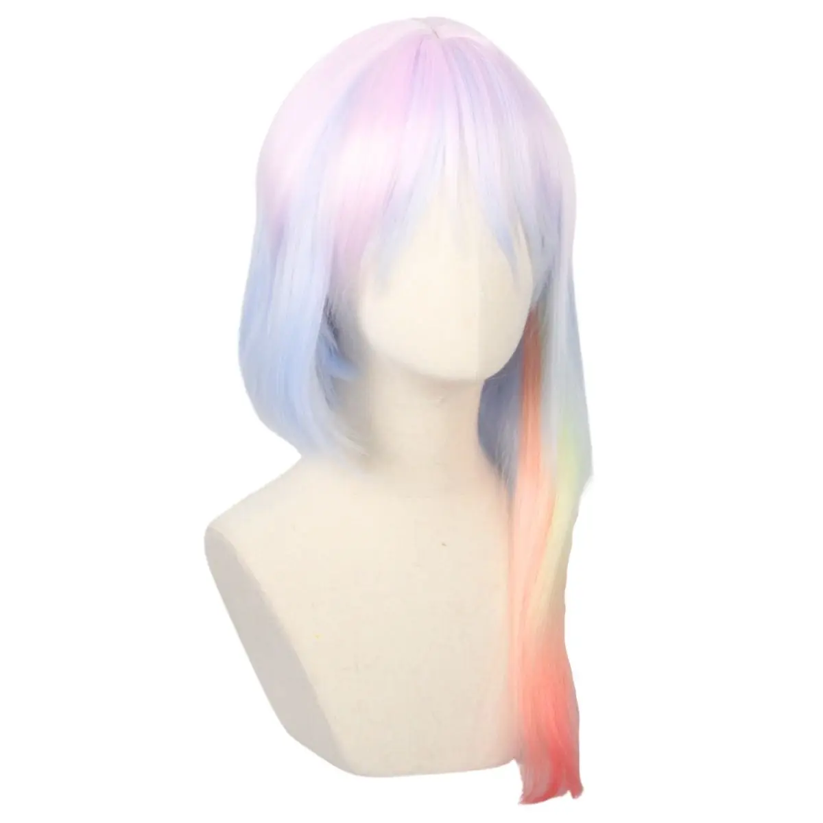 Anxin Fashionable New Product Ombre color Mixed Cyberpunk Lucy Cosplay Synthetic Wig For People Cosplay