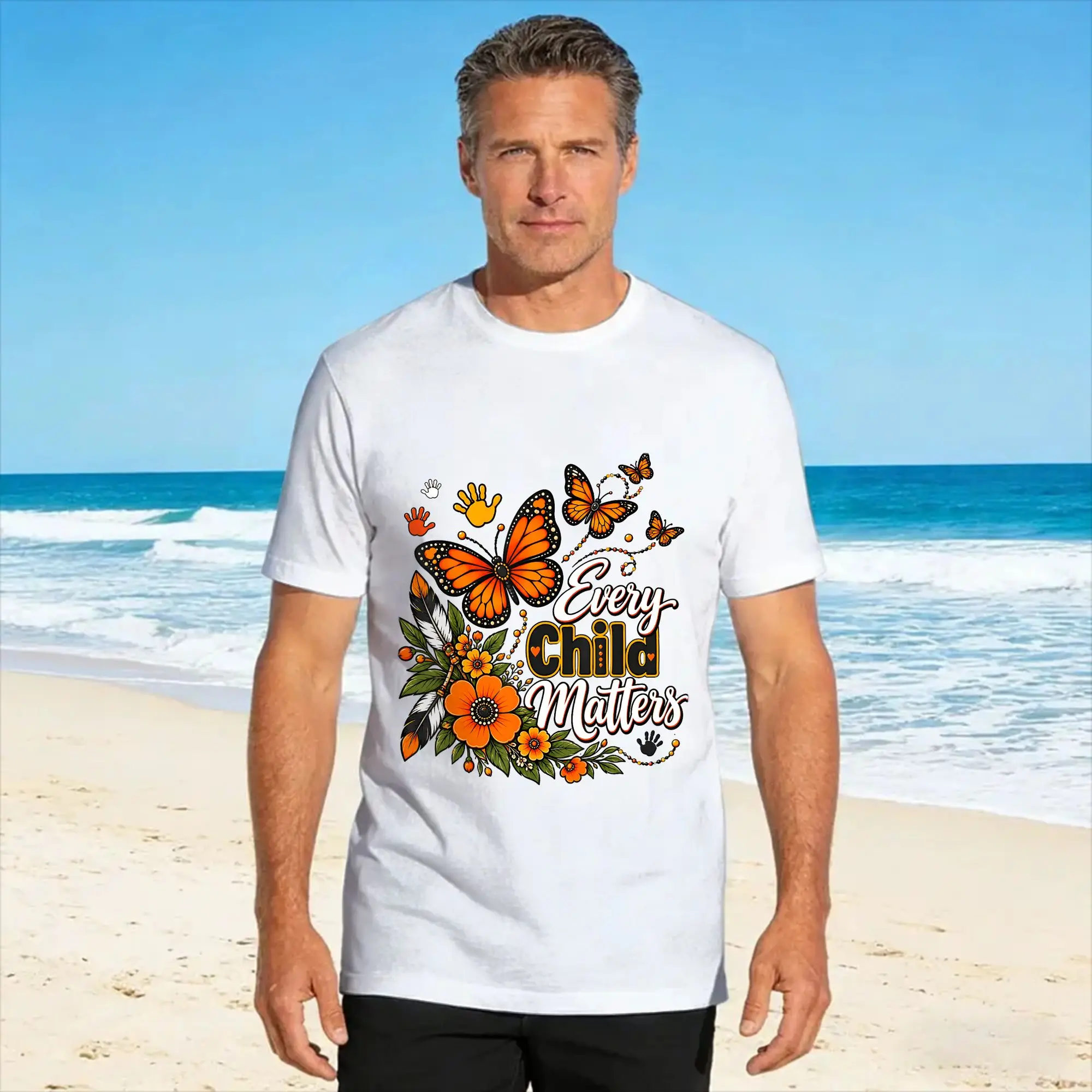 Men's T-Shirts Every Orange Day Child Kindness Matter Funny 100% Cotton Tees Short Sleeve  T Shirts O Neck Tops Gift Idea