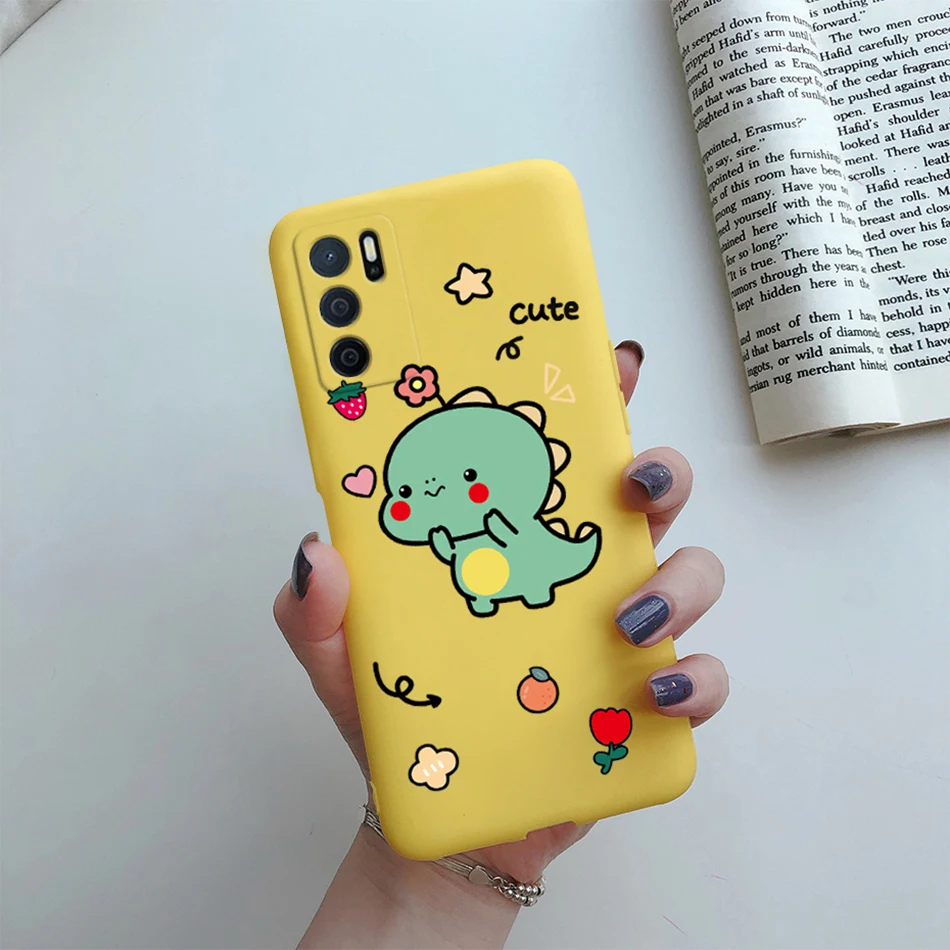 For Oppo A54s Case CPH2273 Soft Silicone Flower Cartoon Fundas Phone Back Cover For Oppo A54s A 54s OppoA54s Case Coque 6.52inch