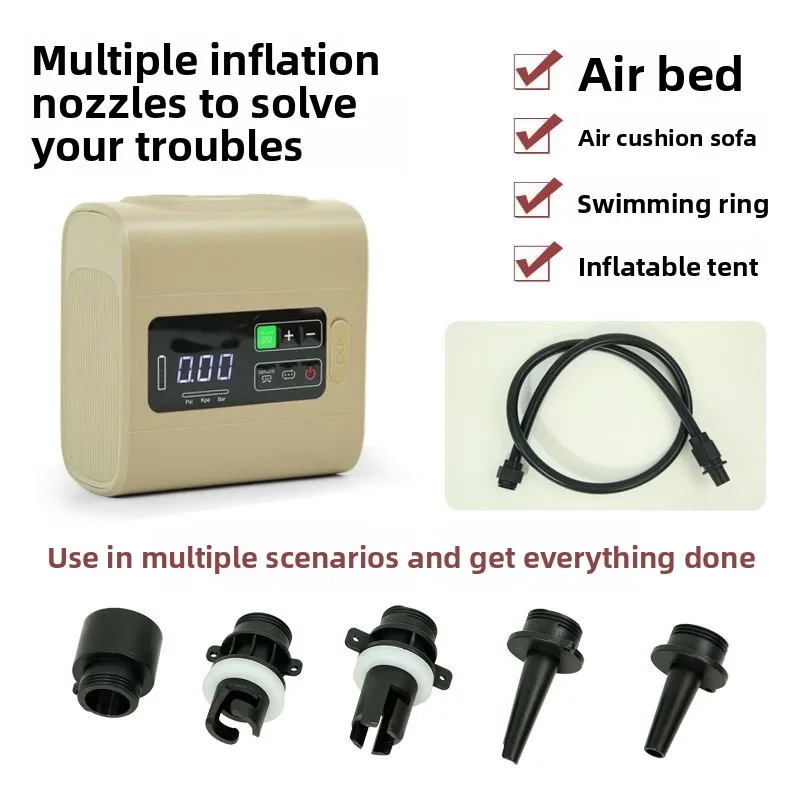 Outdoor Electric Inflator, Portable Air Pump, Automatic Inflating Tent, Multifunctional 2-Way Pump, Camping Gear