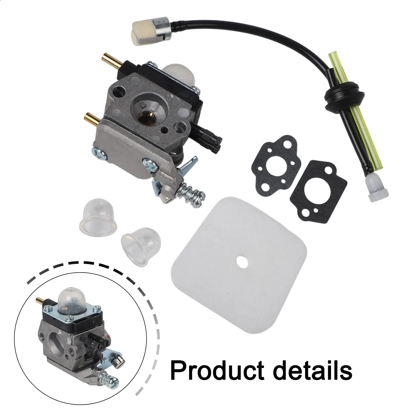 For Echo TC-210 Series Fuel Kits Carburetor Kit Carburetor Replacement Kit Repair Kit Adjustable High Low Speed Screws