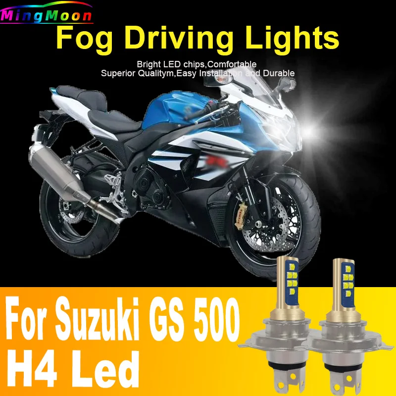 

2x H4 Led Lights Motorcycle Headlight Canbus P43T HS1 HB2 9003 Car Fog Bulb Moto Driving Running Lamp 12v 55w For Suzuki GS 500