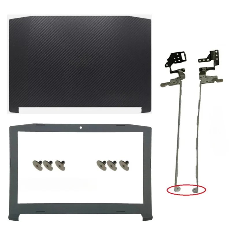 Laptop Top Case LCD Back Cover Bezel Hinges for Acer Nitro 5 AN515-51 53 41 42 Black Replacement Parts