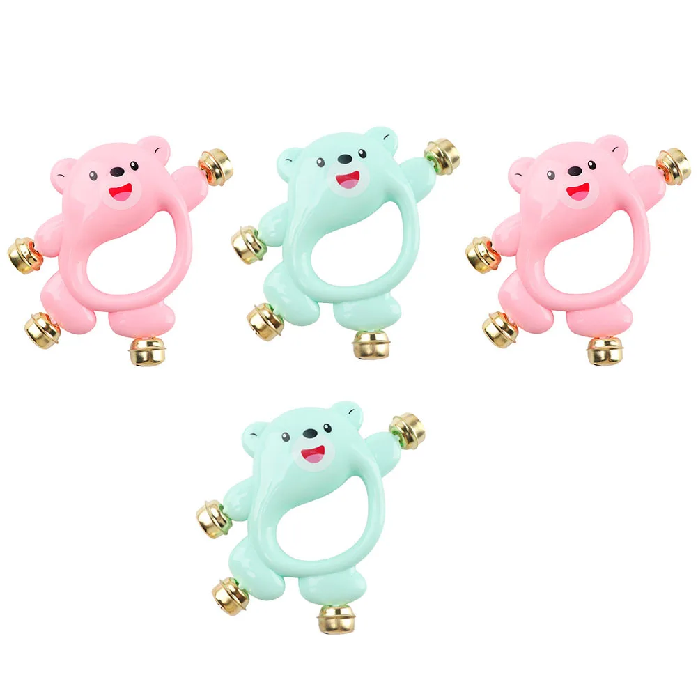 4 قطعة Handbell التعليمية اللعب المبكر التنموية حشرجة الموت للطفل التنسيق الحسي تحفيز السمع