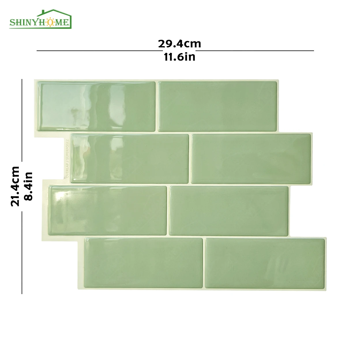 10 Sheets Brick Pattern Tile Self-Adhesive Wall Stickers, Waterproof Heat-resistant, Peel And Stick Panels For Kitchen&Bathroom.