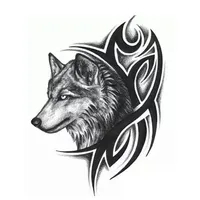 Car stickers men and women wolf head waterproof automobile exterior decoration art stickers removable batch creative sales