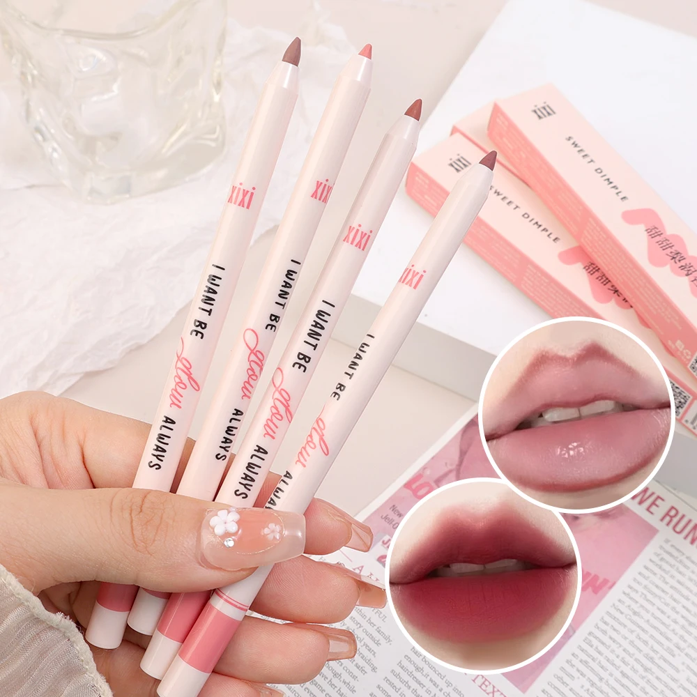 3D Lips Velvet Matte Lip Liner Pencil Waterproof Lasting Plump Lipstick Natural Outline Lips Contour Line Makeup Lipliner Pen