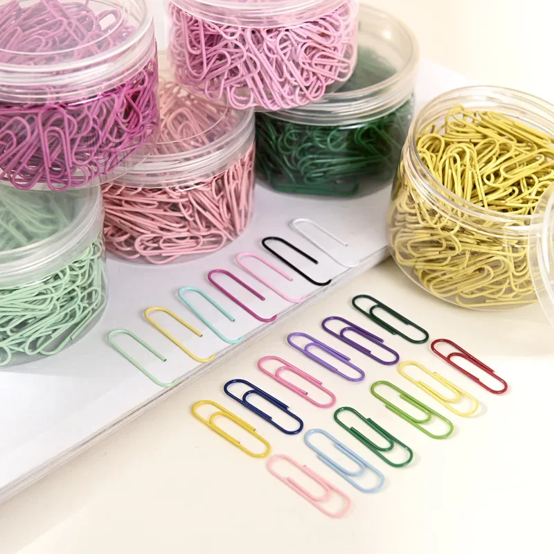 29mm Color Paper Clips 200pcs PaperClips Office Supplies Memo Clip For Students Stationery School Supplies