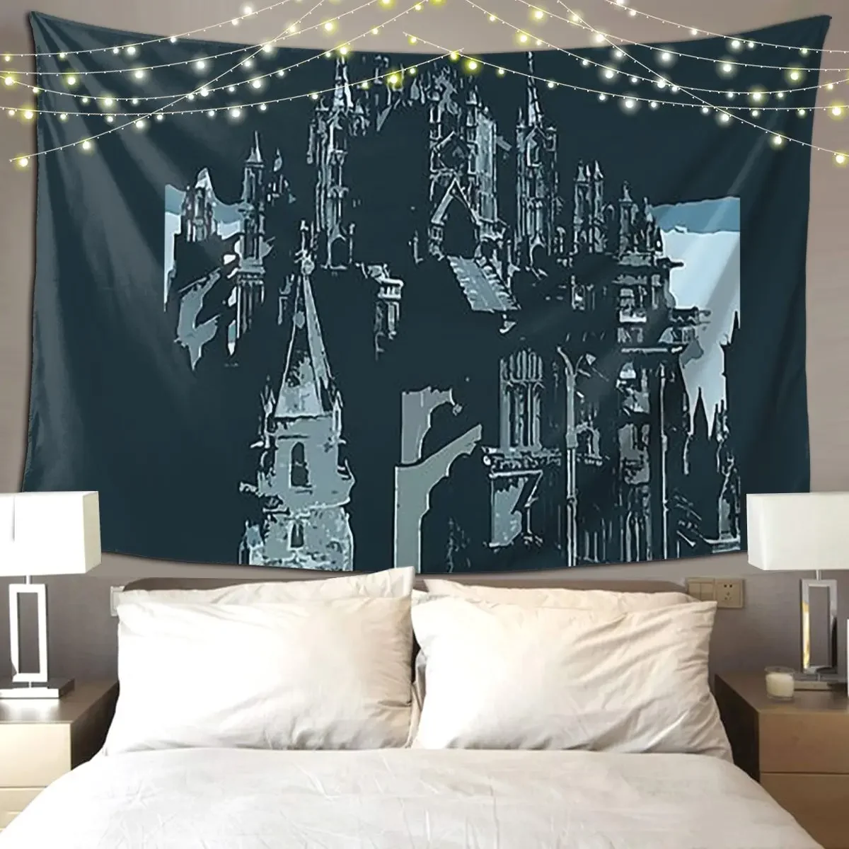 Anor Londo, The Cathedral Of Ancient Lord Tapestry Hippie Wall Hanging Home Decor Tapestries for Living Room Bedroom Dorm Room