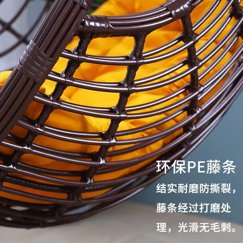 أرجوحة منزلية على شكل عش الطيور كرسي خارجي للفناء كرسي متأرجح سلة معلقة كرسي معلق شرفة داخلية #3