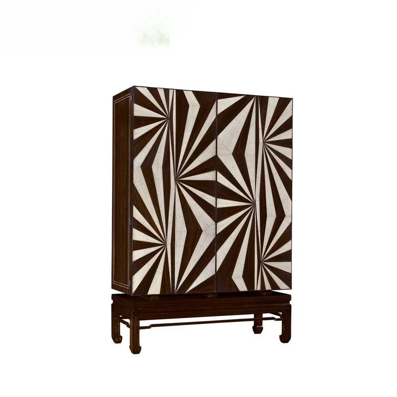 Hotel lobby lockers, solid wood decorative display cabinets