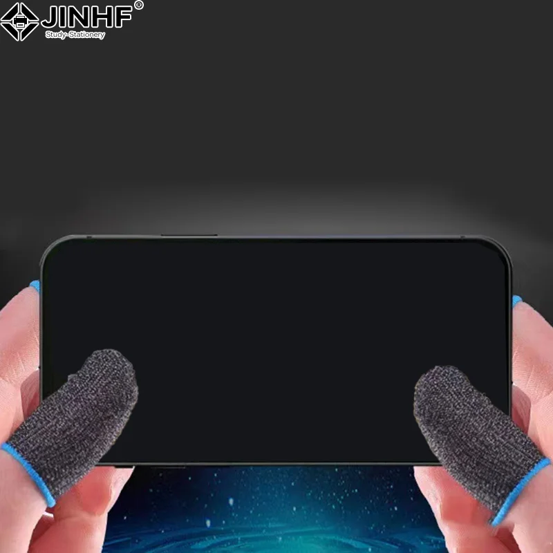 1 Pair Anti-slip Finger Cots Breathable Silver Fiber Anti-slip Game Conductive Consumer Electronics Must Have Game Finger Cots