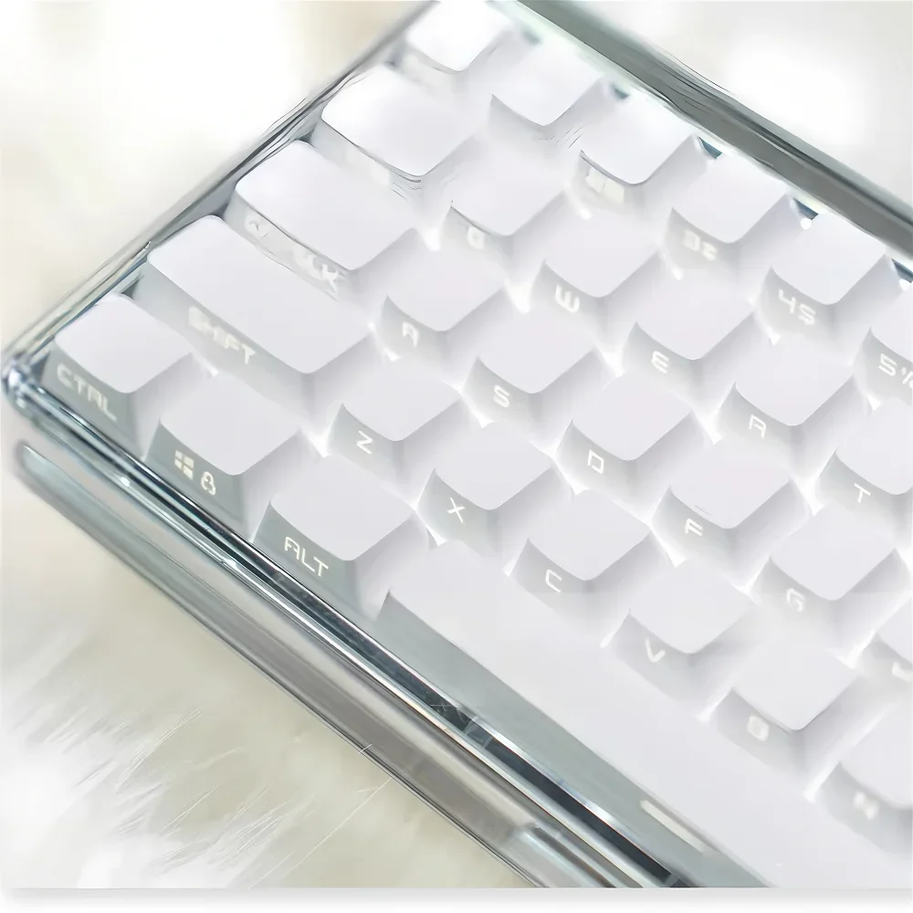 GEFENSI Side Engraved Translucent Frosted Keycaps PBT OEM Height 131 Keys Customised HI75/87/98/108 Keys 68 Rows