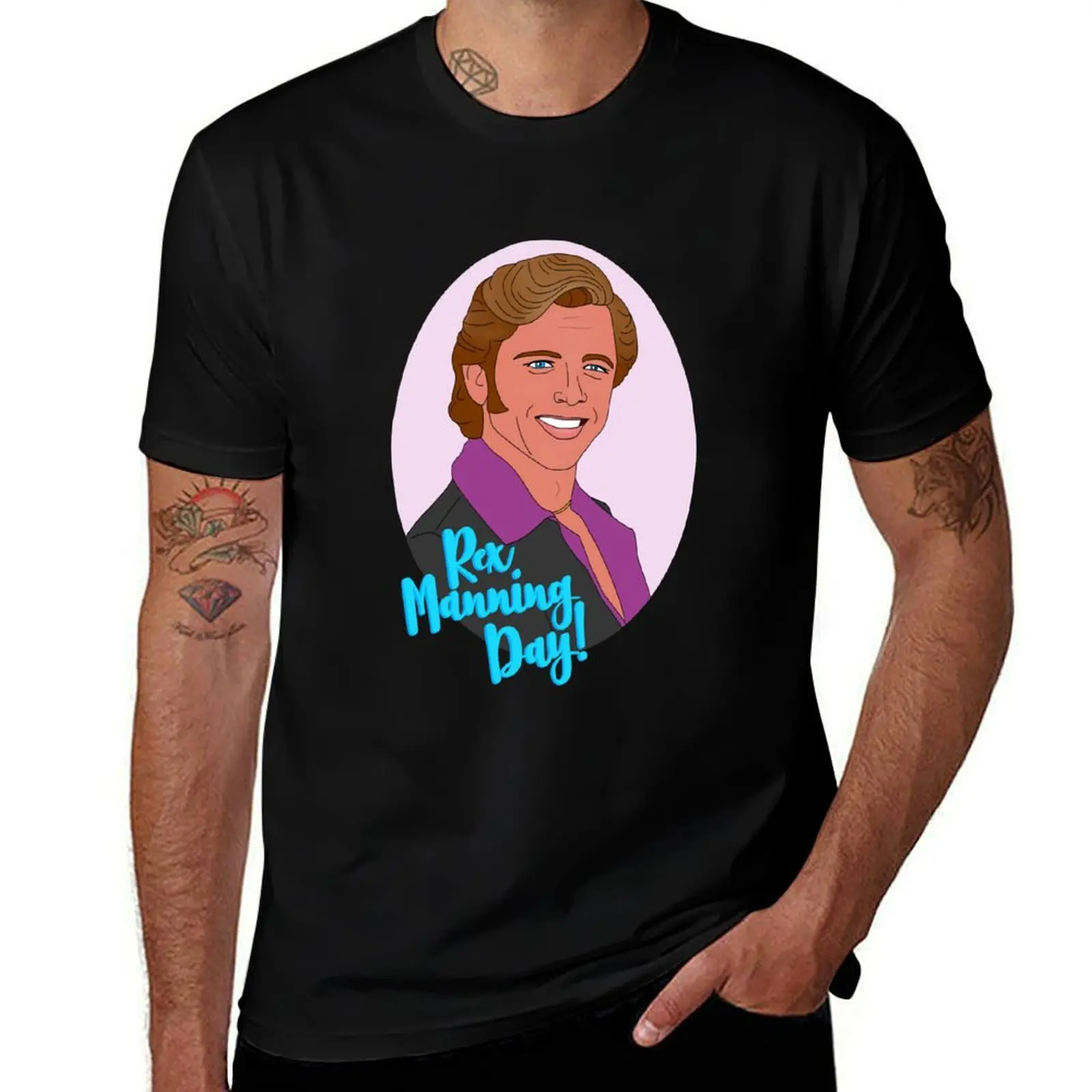Funny Gift Rex Manning Day Graphic Fan T-Shirt man t shirts cotton T-Shirt