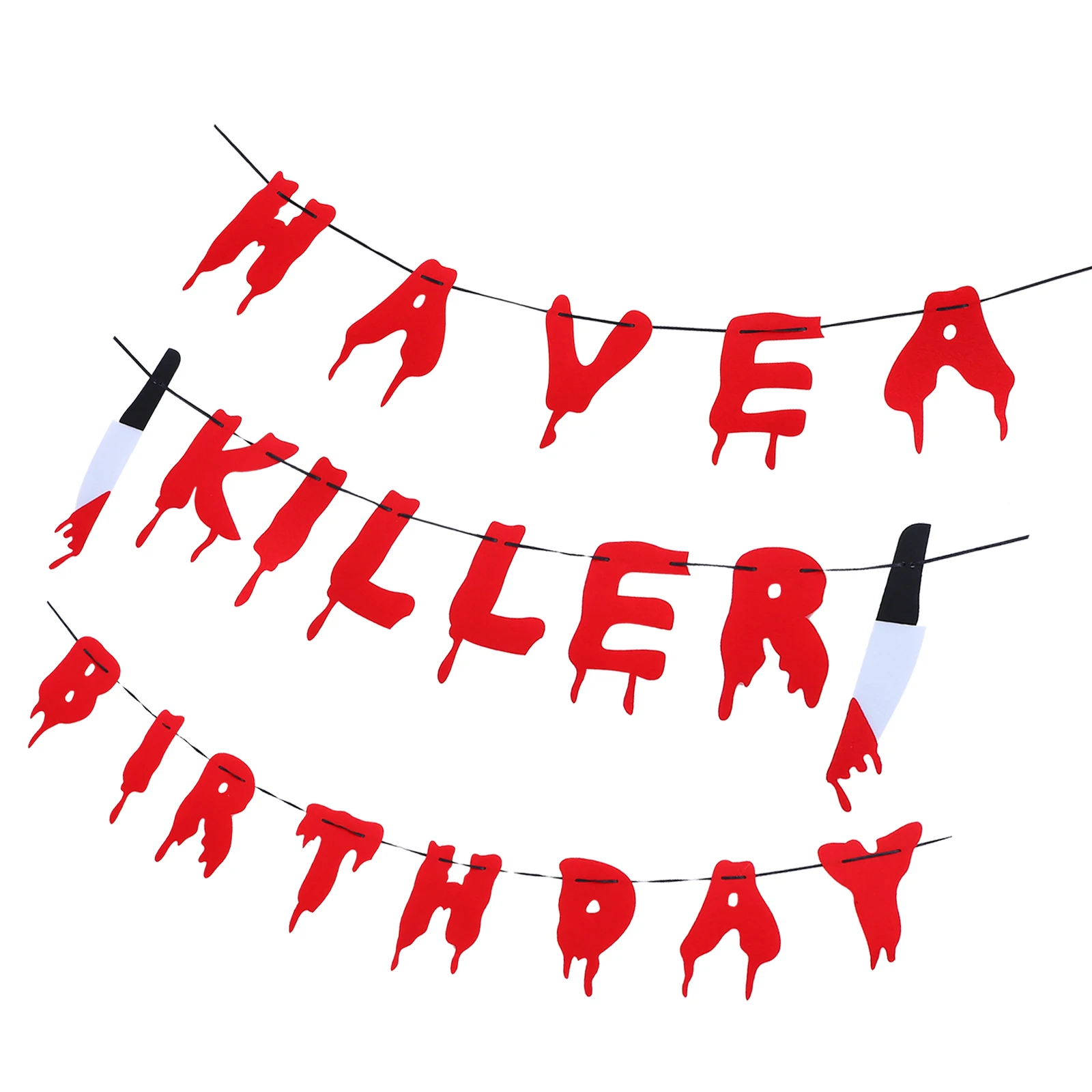 

Birthday Party Decoration Banner Felt Non woven Fabric Halloween Themed Props Wall Hanging nament Background Flag
