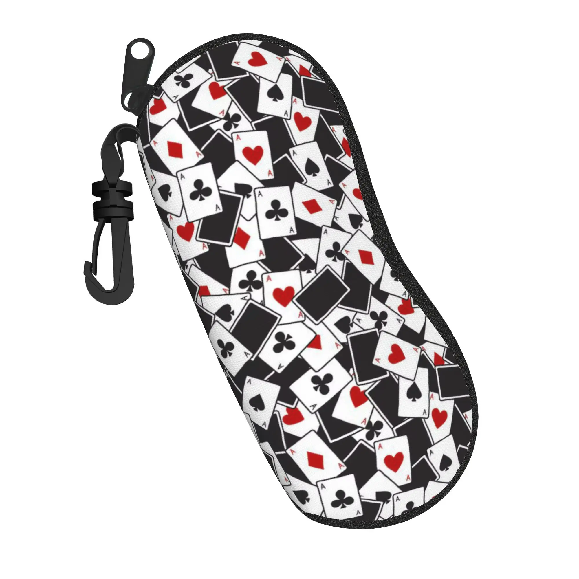 Poker Background Card Glasses Case Gifts For Women  Accessories  Eyewear Storage Box Cute Eye Contacts Case