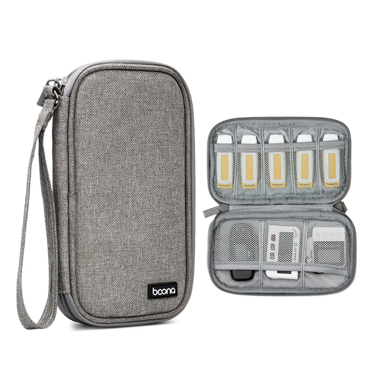 Hard Drive Travel U Disk Shield Storage Bag Electronic Accessories Case External Grey for USB