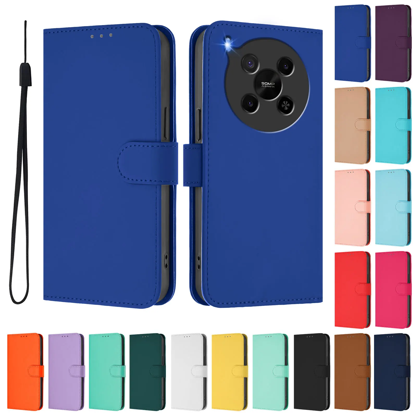 Funda de cuero con tapa magnética para ZTE Blade V50 Vita V60 Axon 60 Lite V70 Design V70 Max Nubia Music 2 Focus Pro Stand Cover