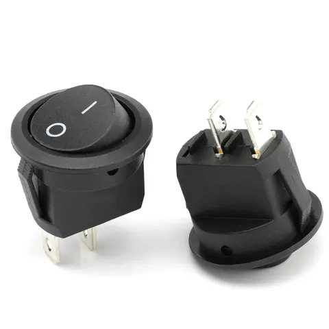 5pcs Car Toggle Switch with Terminal Cable 20mm DC12V-24V 2 Pin Car Toggle Switch Auto Replacement Parts