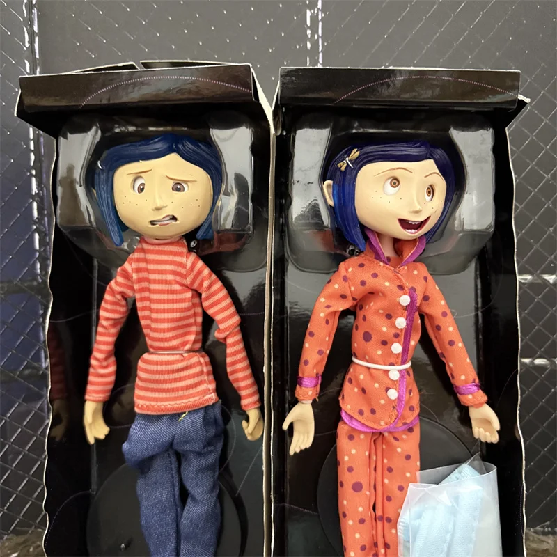 NECA Coraline Puppe Anime Gelenkfigur Der Geheime Regenmantel Pullover In Gestreiftes Hemd Spielzeug LA Mädchen Dekoration Modell Spielzeug Geschenke – Detail 22