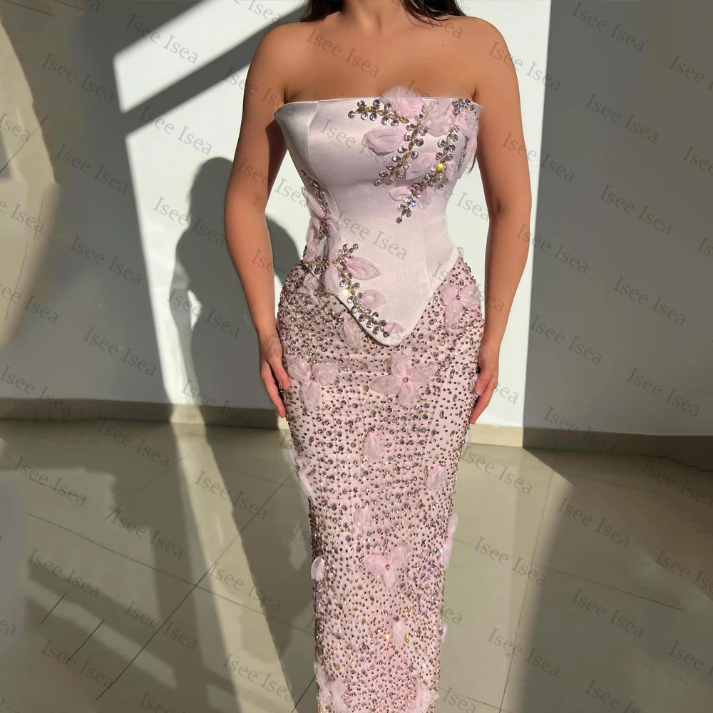 فساتين سهرة ماسية لامعة زهور البوق حفل عشاء ساتين سهره نسائي فخمة ماركة مخصصة #3