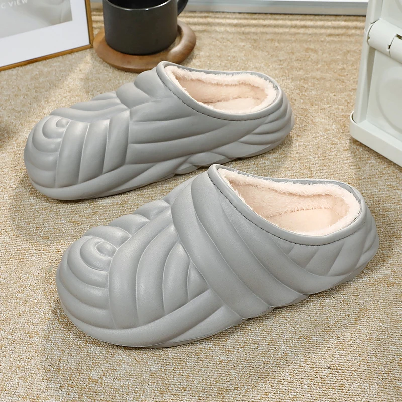 Heren Eva Slipper Plus Katoen Warm Te Houden Gemakkelijk Schoon Te Maken Comfortabel Trendy All-Match Explosieve Stijl Eenvoudige Jonge Mode Slippers