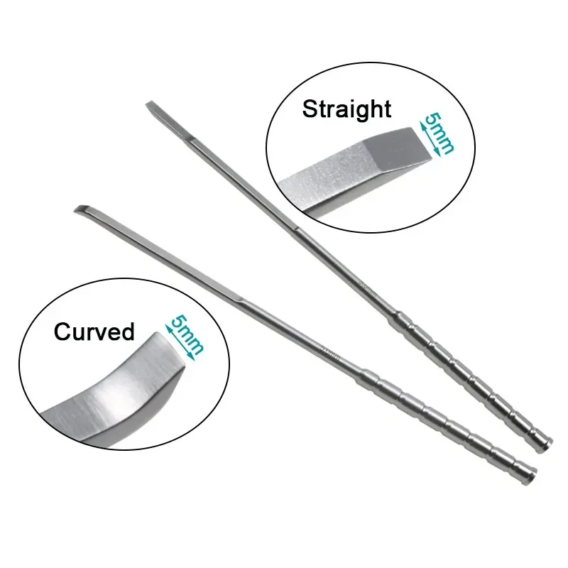 

GREATLH 1pc UBE Bone Knife Autoclavable UBE Bone Chisel Straight Curved Orthopedics Instrument Stainless Surgical Tool pet