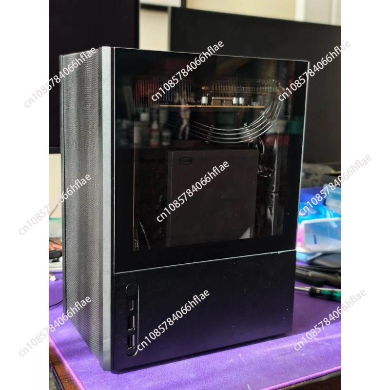 【 Rider R2 】New 2024 ITX Aluminum Alloy , Tower Style Air-Cooled Portable Mesh White SFX Desktop Straight In Chassis
