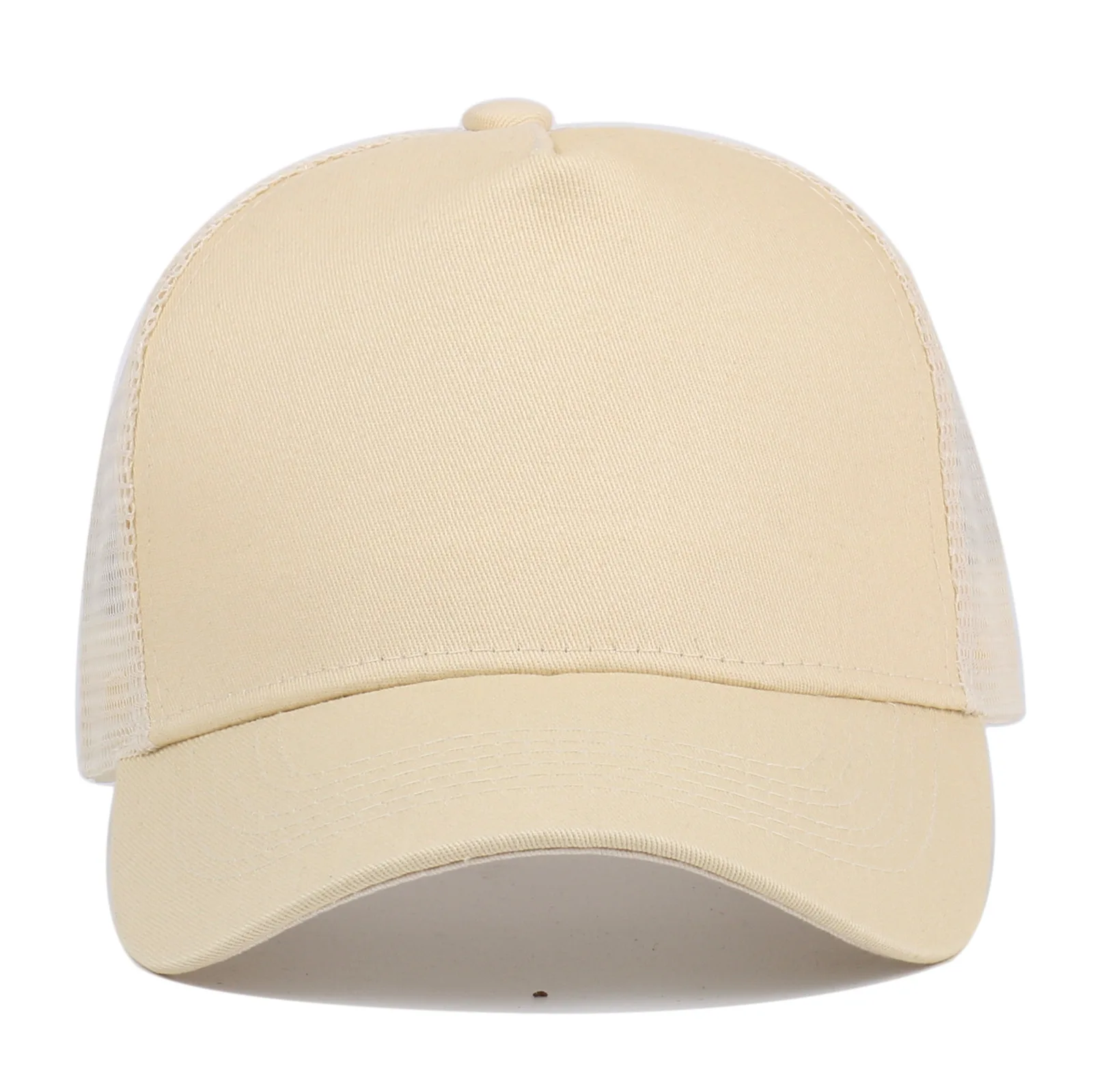 Customized Printed Logo Pure Cotton Five Piece Mesh Hats Men's Fashionable Baseball Caps Women's Breathable Duck Tongue Hat view 5