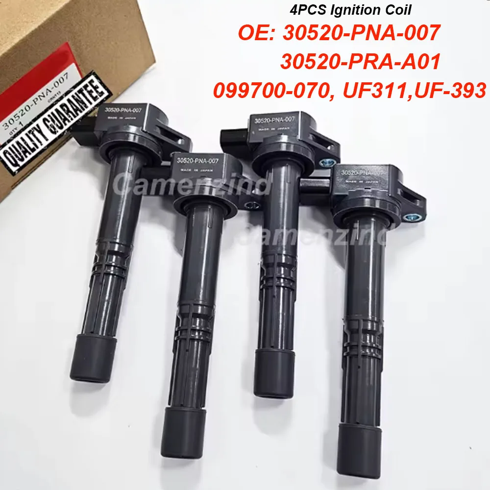 

4PCS 30520-PNA-007 Ignition Coil For H-onda Accord CR-V Element L4 2.4L 30520PNA007 30520PRAA01 099700-070 UF311 UF-393 5C1382
