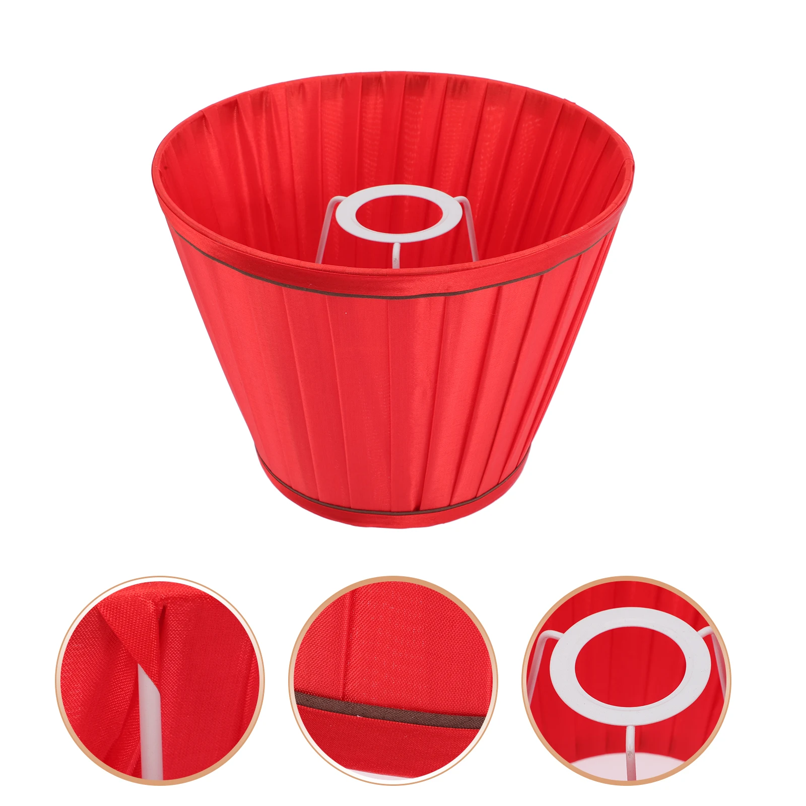 

Тканевый абажур, плиссированный металлический каркас, прочный чехол, мягкий световой эффект для спальни, гостиной, стола, пола, настольного абажура