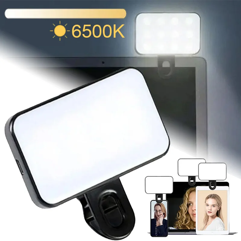 Laptop Selfie Licht Clip-on LED Licht für Telefon Tablet Computer Kamera Video Fotografie Make-Up Mini Füllen Lichter Telefone blinkt